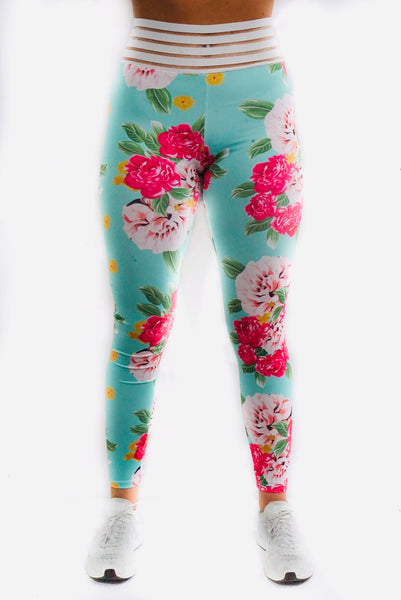  ZELKON Floral Print Leggings (Color : Multicolor, Size