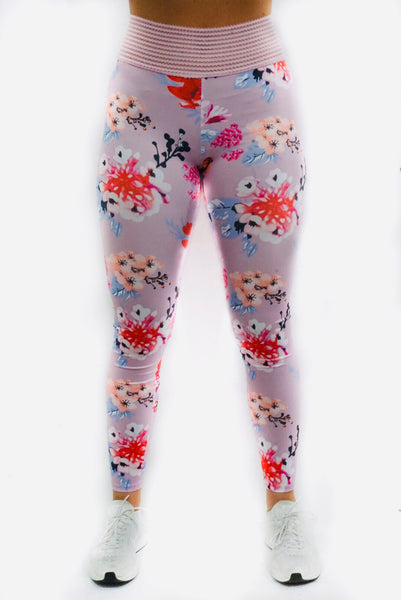 TF Floral Scrunch Leggings- Pink Floral – TINO FIT WEAR